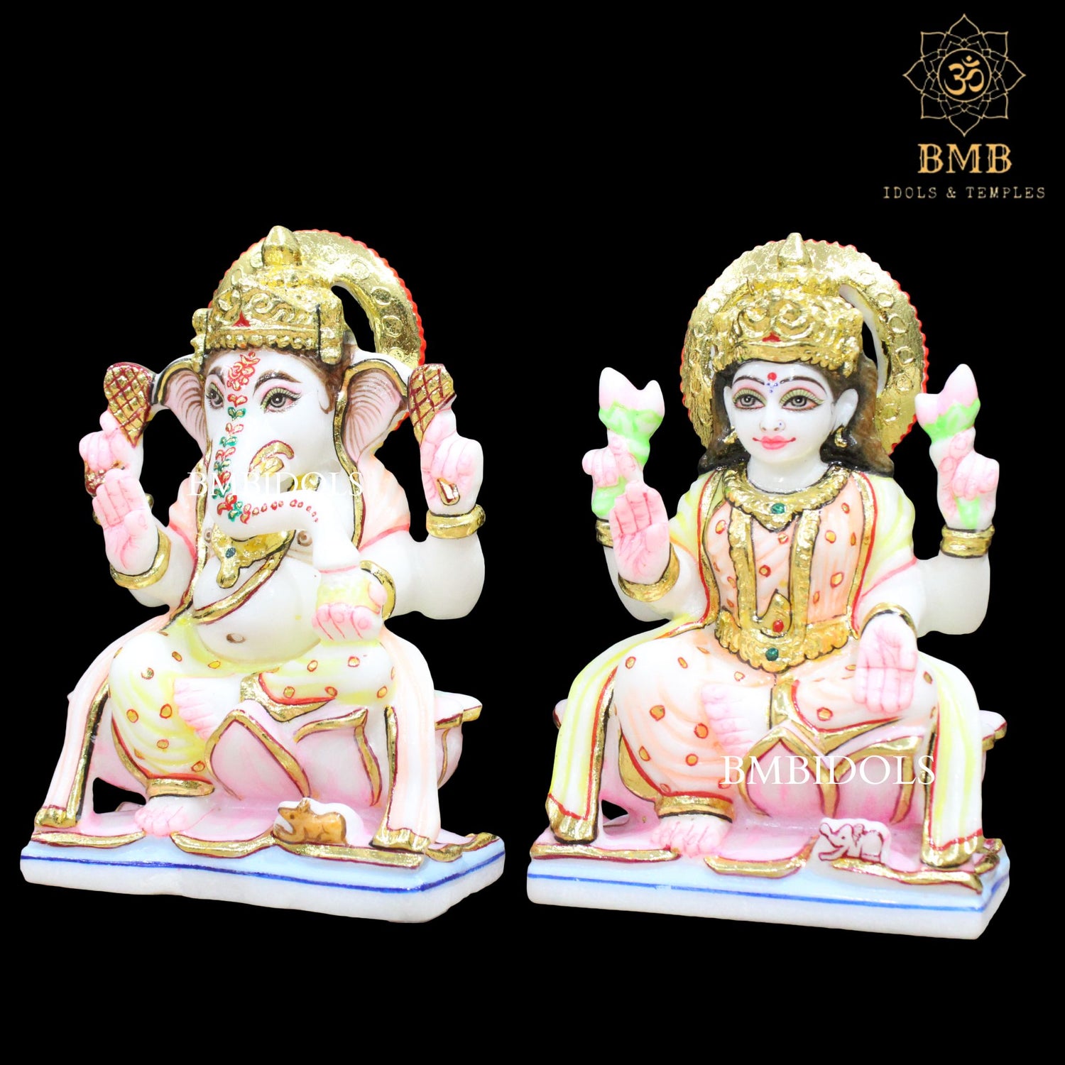 Marble Ganesh Laxmi Statue