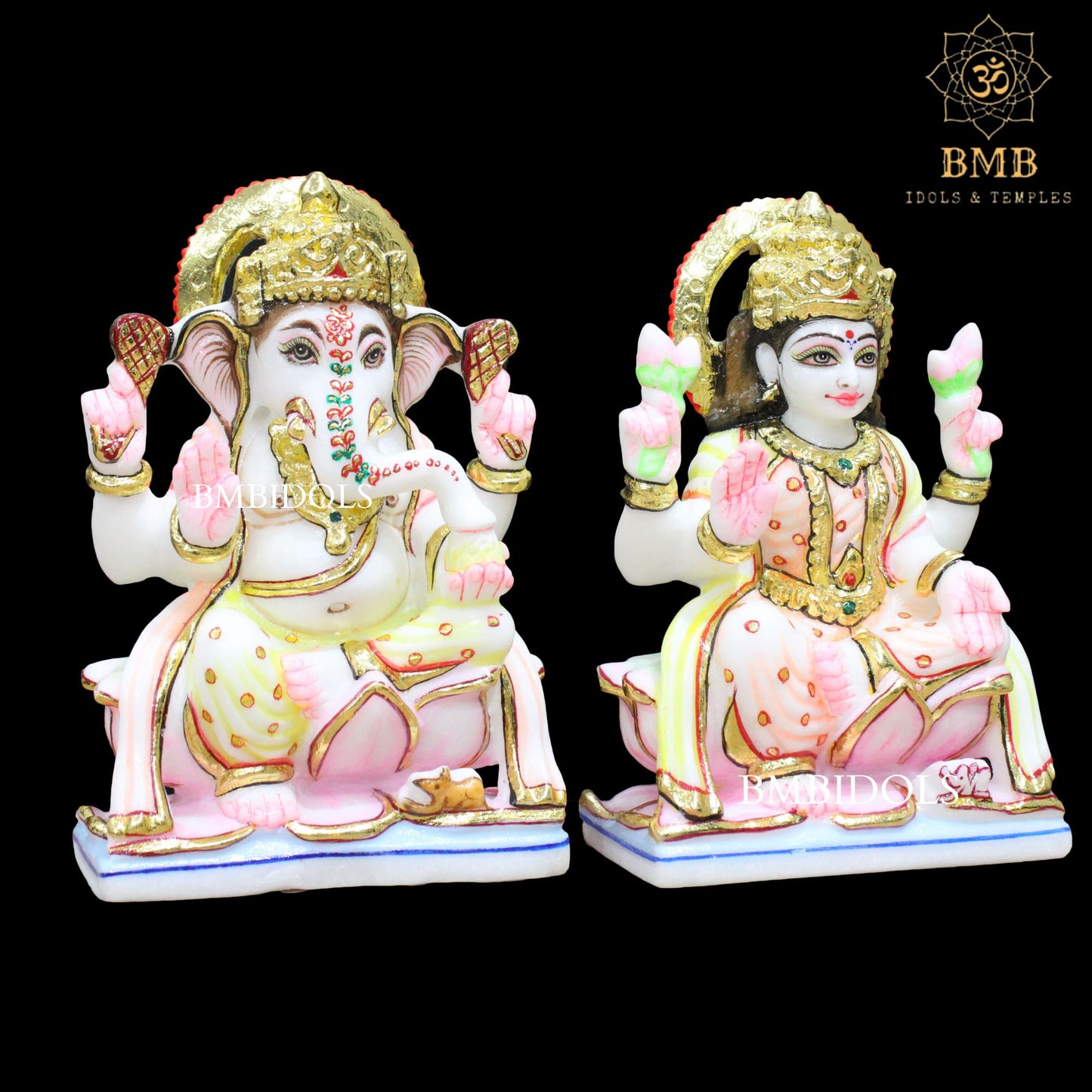 Marble Ganesh Lakshmi Statue