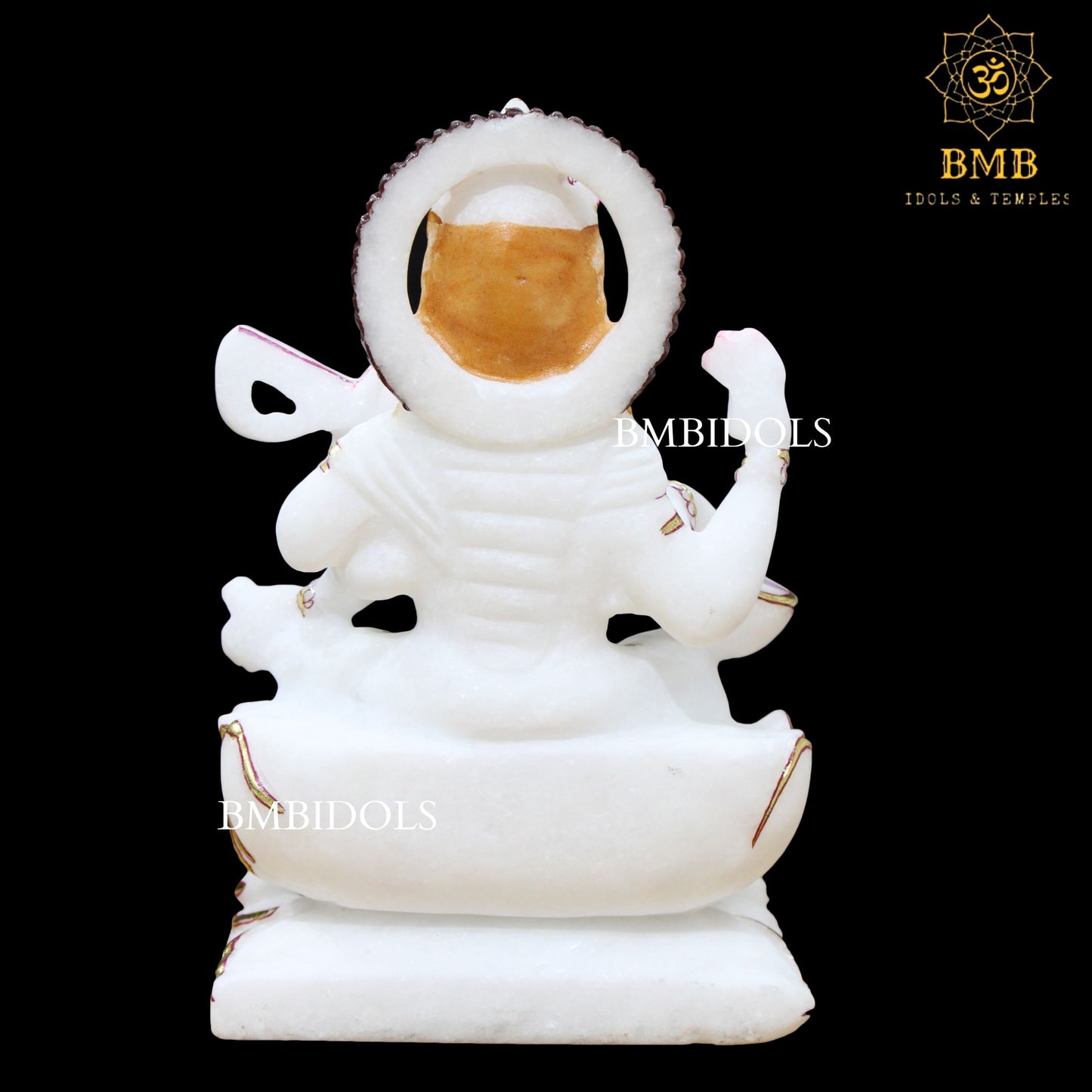 Sarswati Maa Marble statue for Home and Temples in 12inch