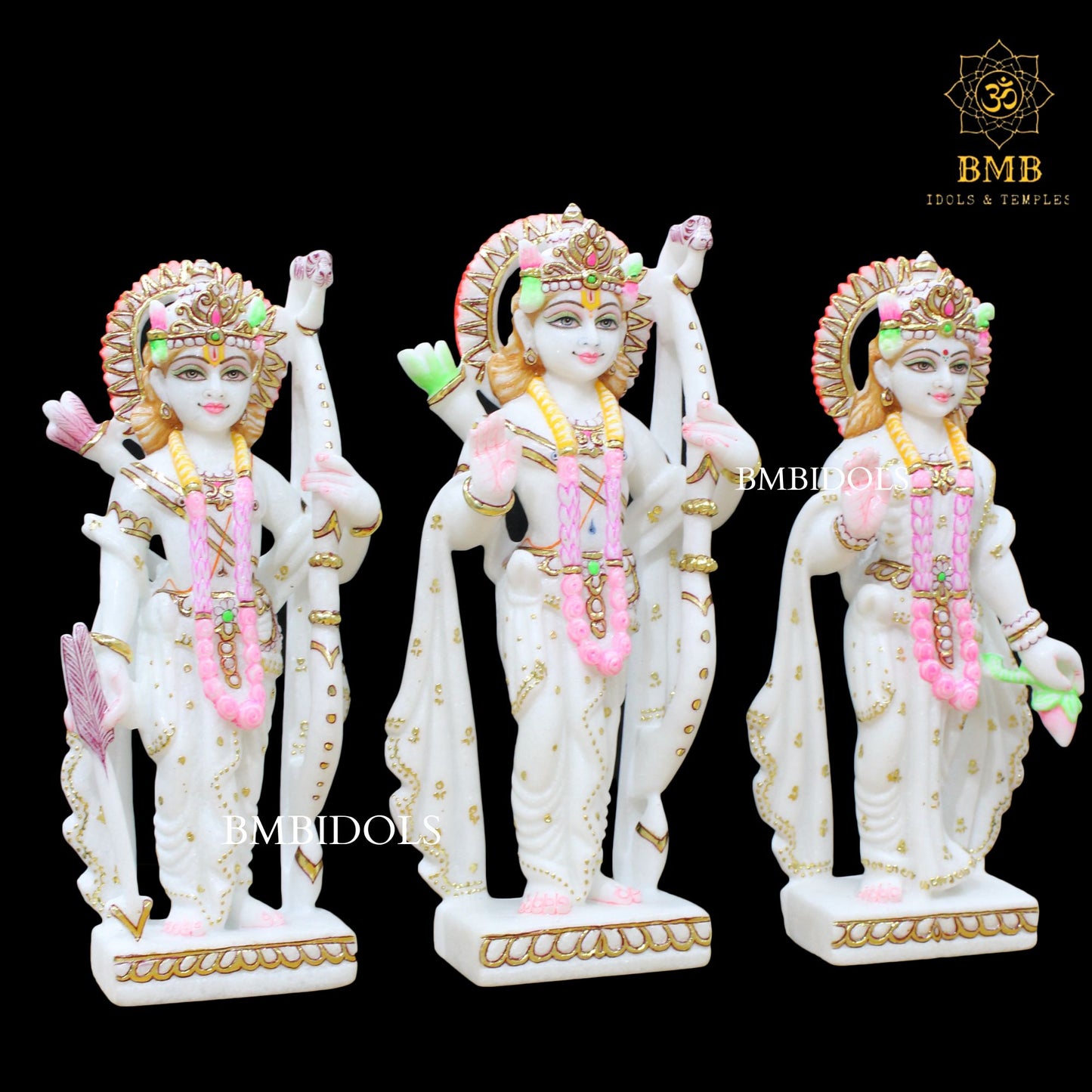 Marble Ram Darbar Murti made in Makrana Marble in 15inches