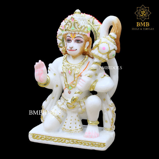 Marble Ashirwad Hanuman Statue for Homes in Small Size