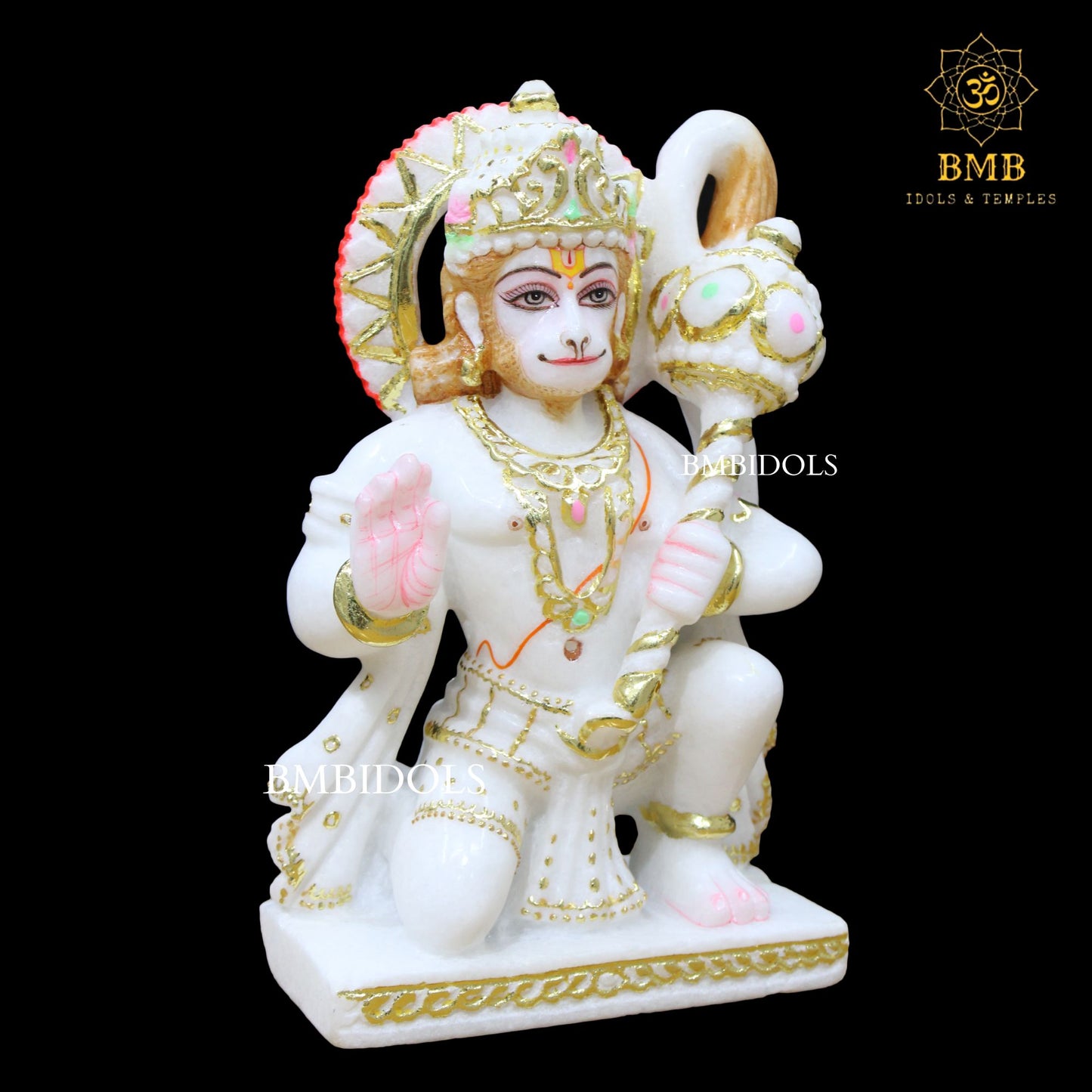 Marble Ashirwad Hanuman Statue for Homes in Small Size