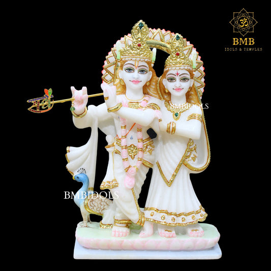 Marble Jugal Radha Krishna Statue