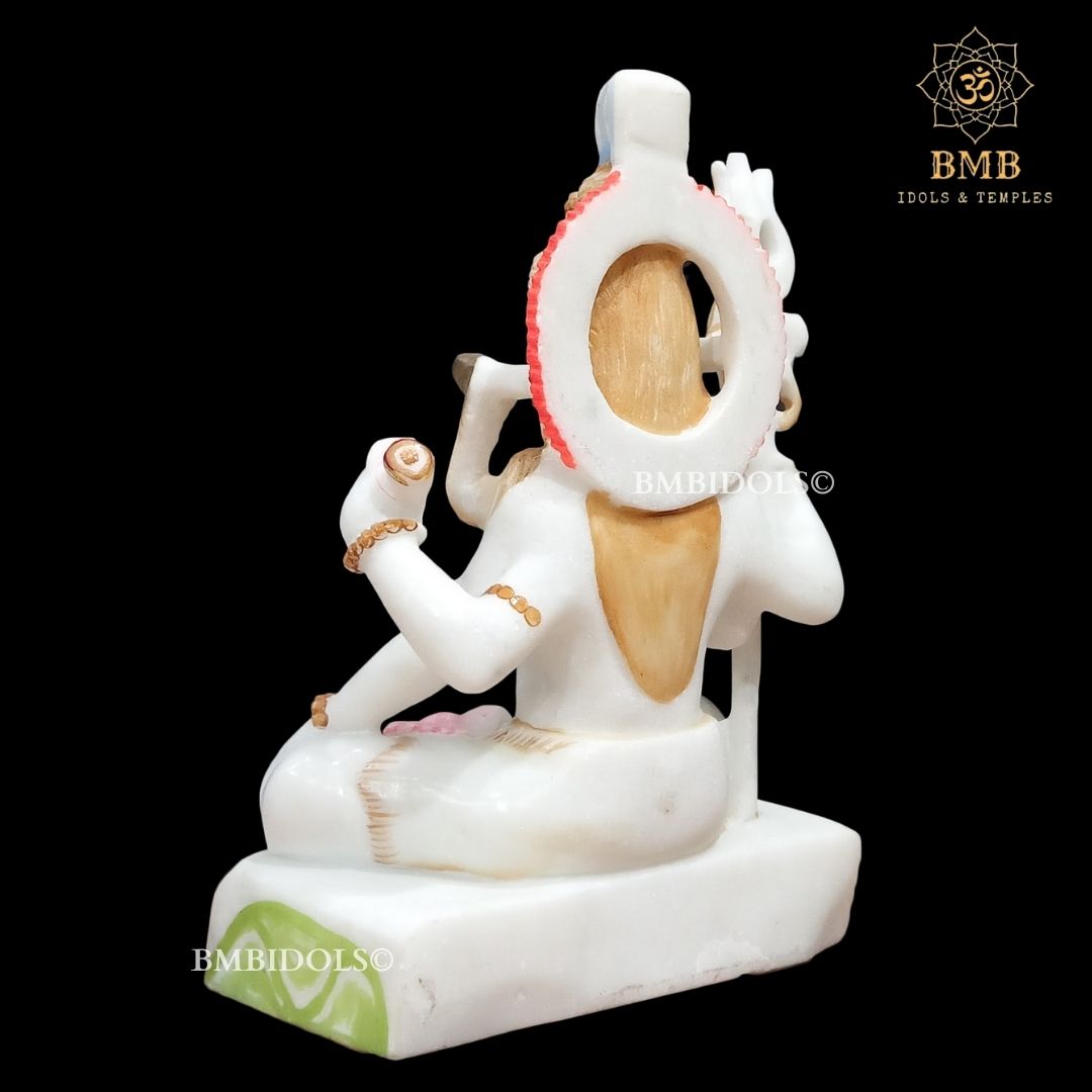Marble Shiva Statue made in Makrana Marble in 12inches in Sitting Posture