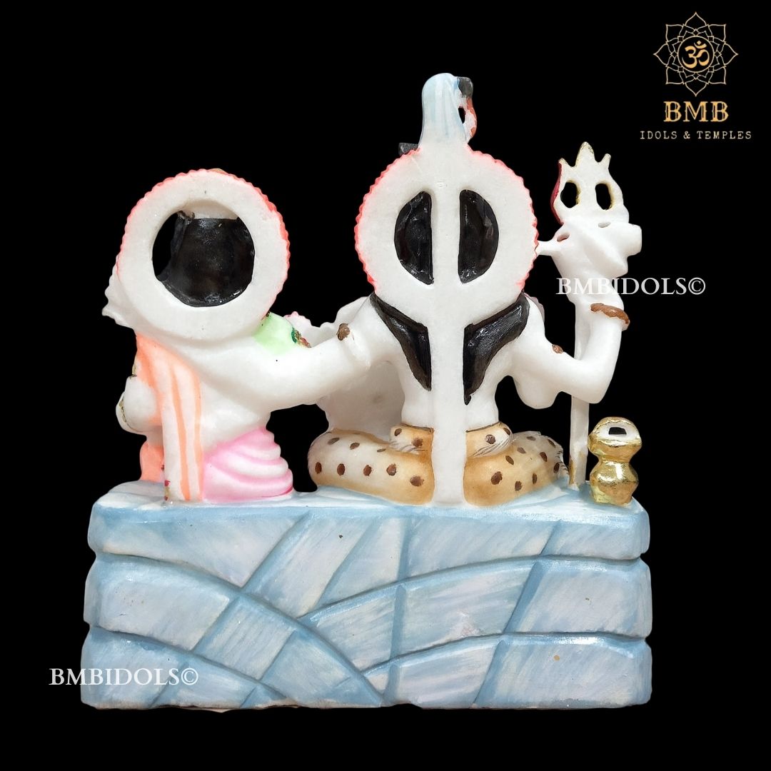 Marble Shiv Parivar Statue made in Makrana marble in 12inch