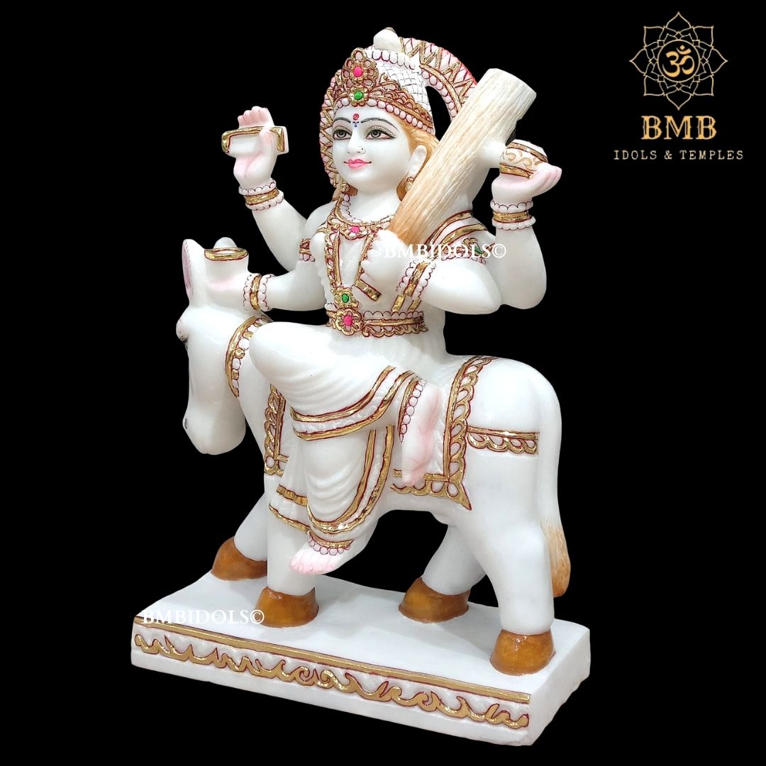 Marble Shitala Mata Murti made in Makrana Marble for Home and Temples
