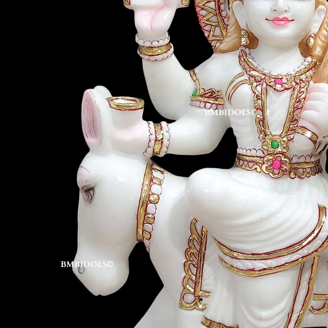 Marble Shitala Mata Murti made in Makrana Marble for Home and Temples