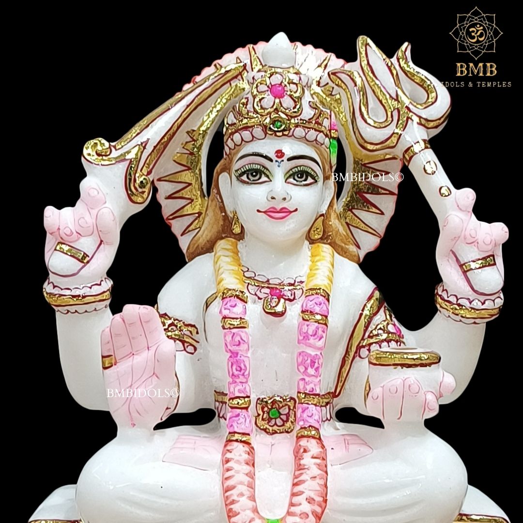 Preorder Marble Santoshi Mata Murti made in Makrana Marble with Four Hands