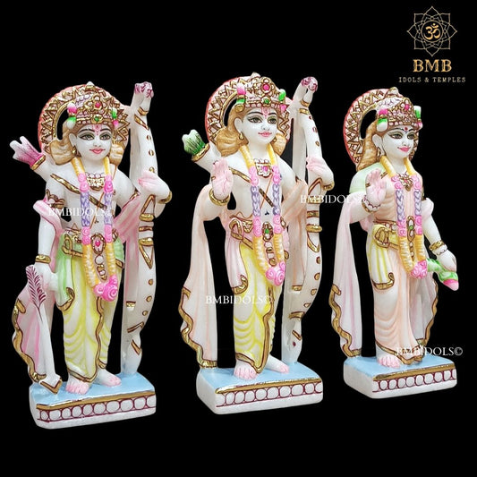 Small Marble Ram Darbar Statue for Home and Temples made in Makrana Marble