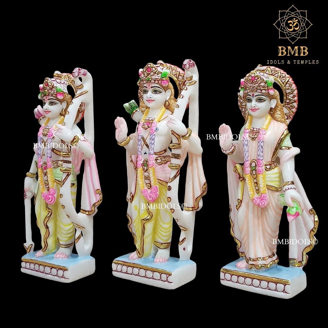 Small Marble Ram Darbar Statue for Home and Temples made in Makrana Marble