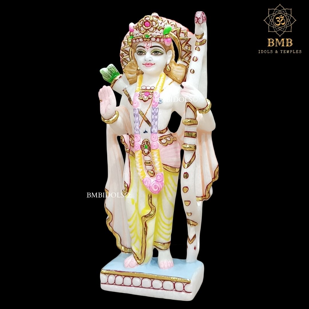 Small Marble Ram Darbar Statue for Home and Temples made in Makrana Marble