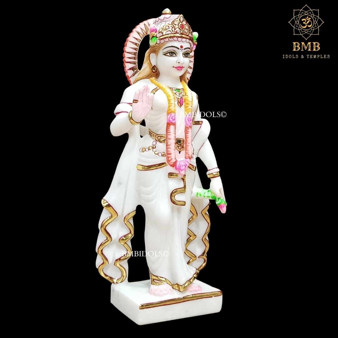 Marble Radha Krishna Statue for Home and Temples in 12inches