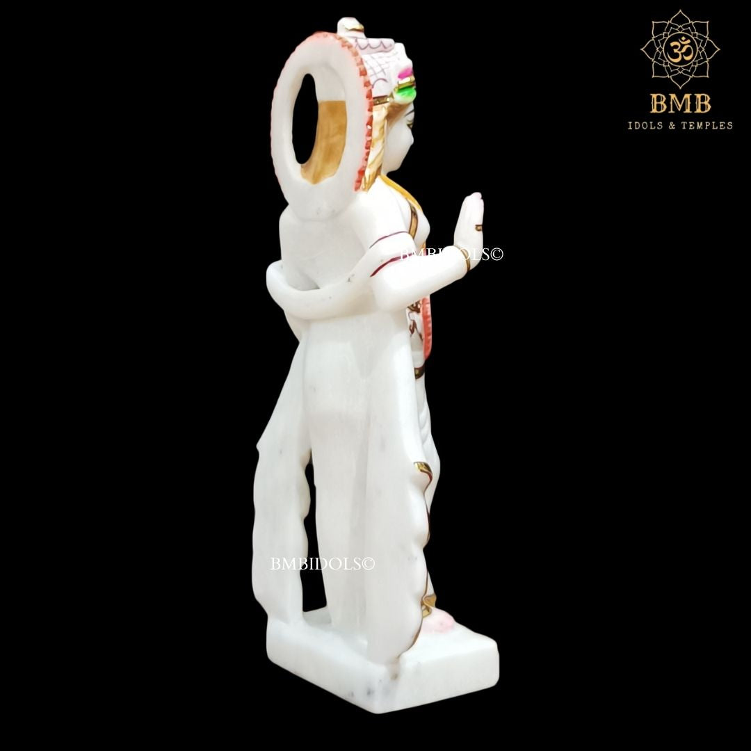 Marble Radha Krishna Statue for Home and Temples in 12inches