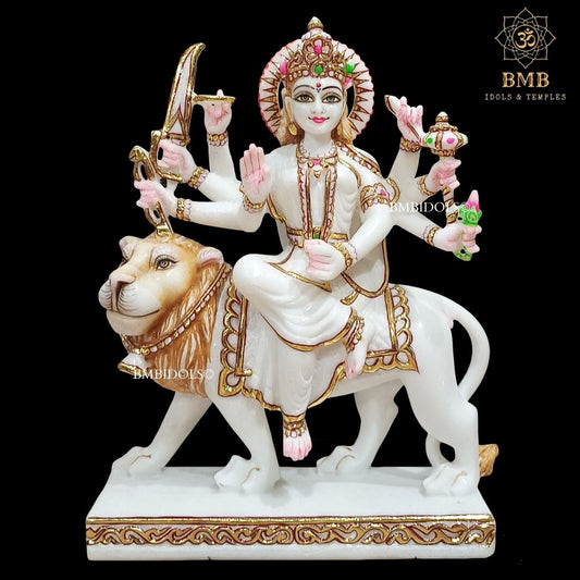 Marble Durga Statue for Home