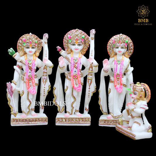 Small Marble Ram Darbar Statue made in 9inches for Homes