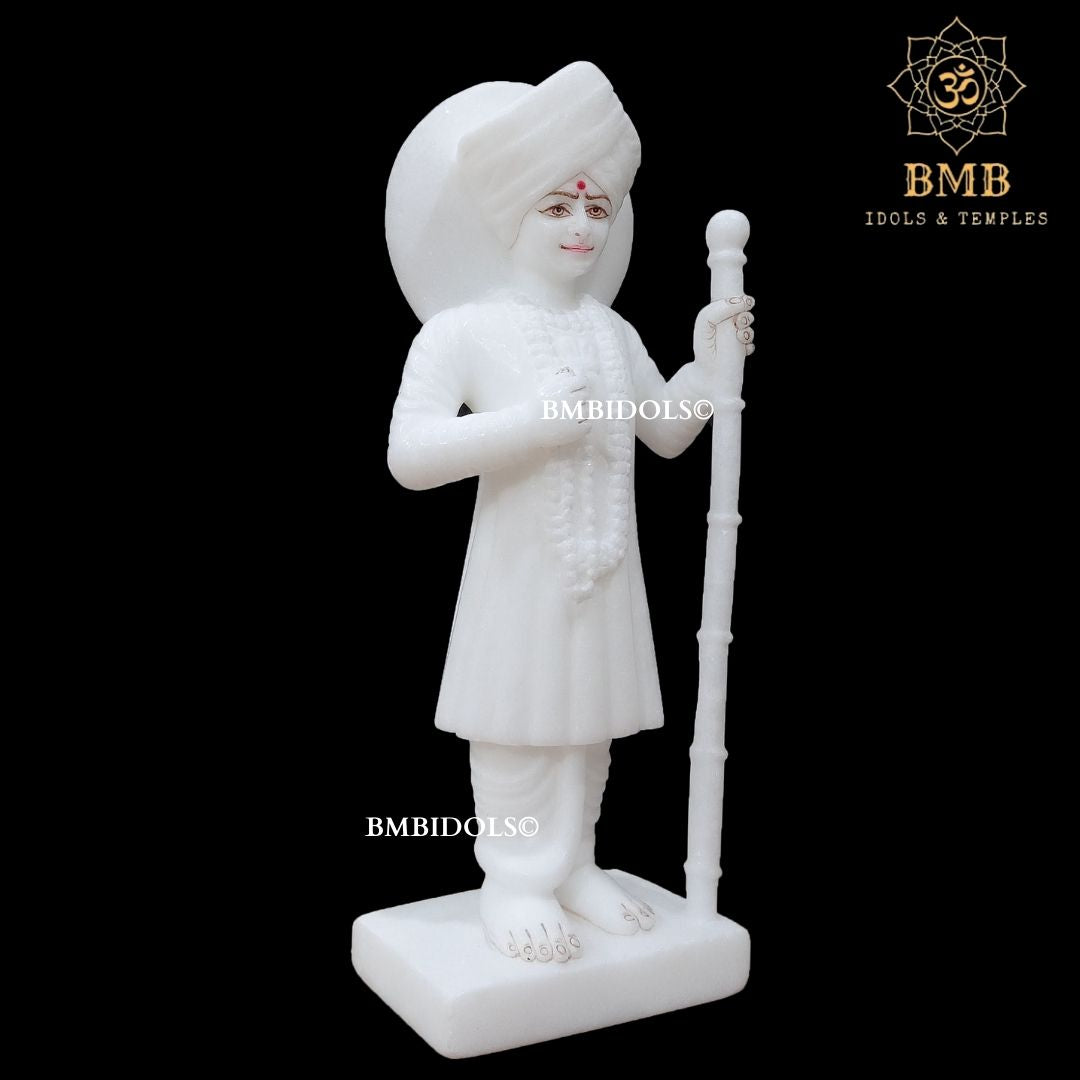 Marble Jalaram Bapa Statue in Standing Posture Murti in 12inches