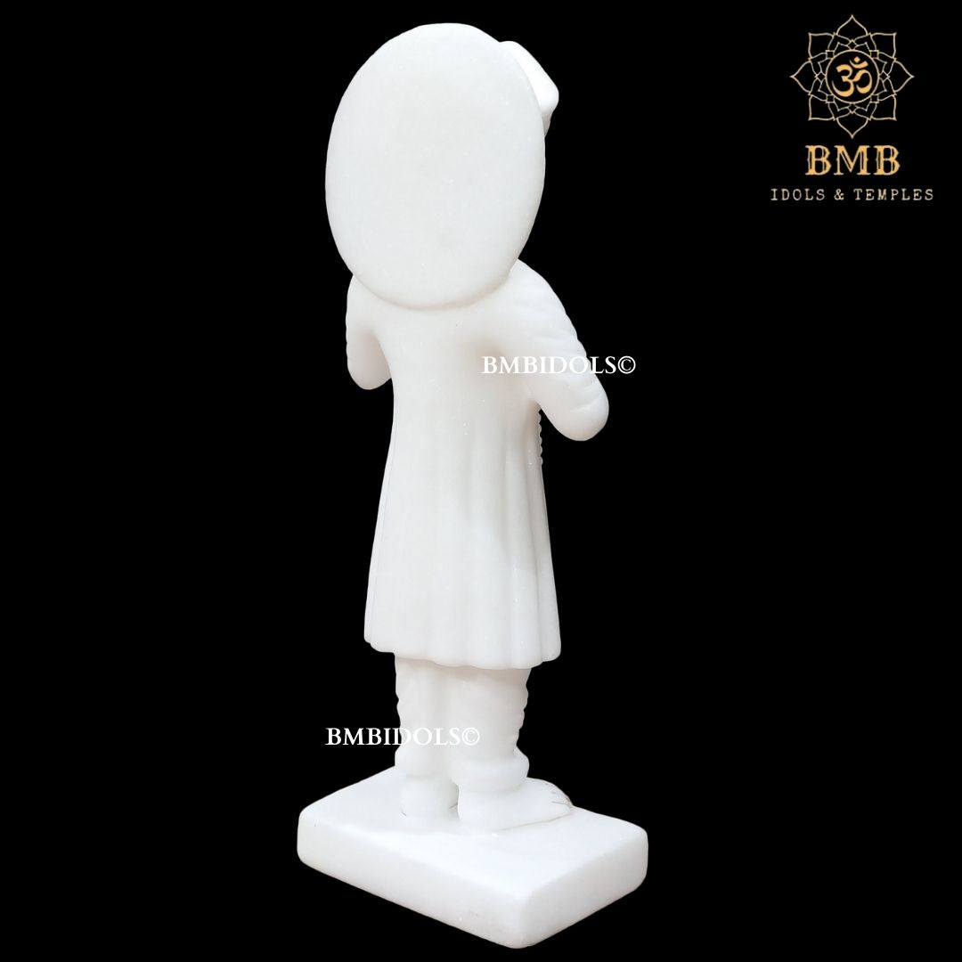 Marble Jalaram Bapa Statue in Standing Posture Murti in 12inches