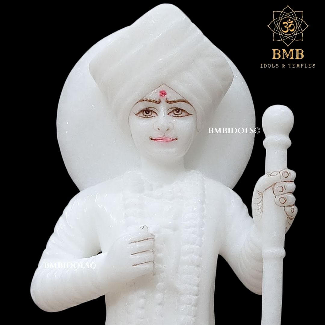 Marble Jalaram Bapa Statue in Standing Posture Murti in 12inches