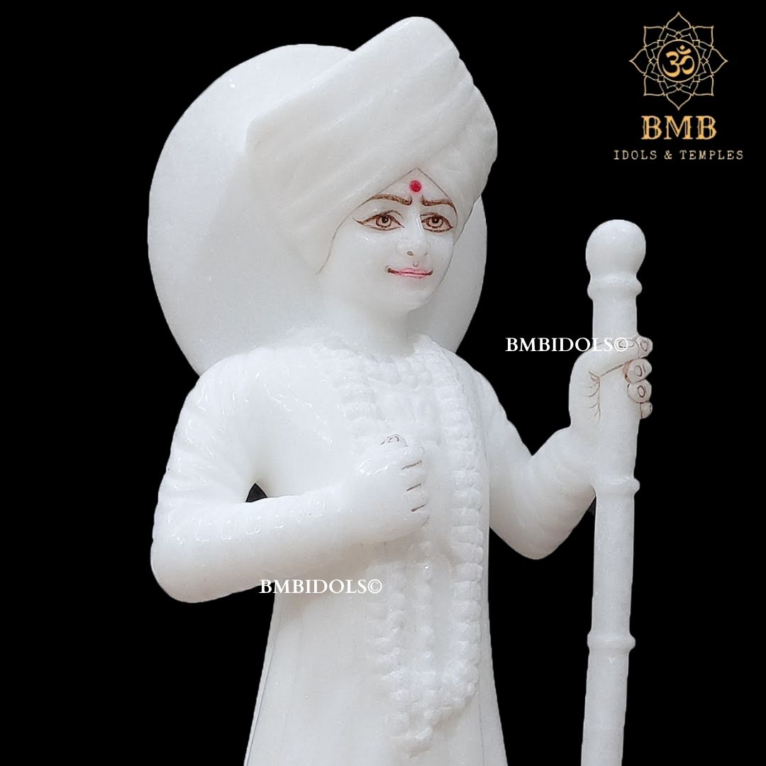 Marble Jalaram Bapa Statue in Standing Posture Murti in 12inches