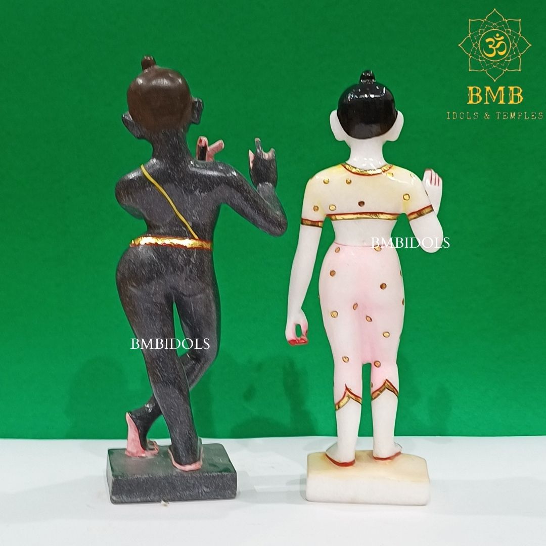 Marble Iskcon Radha Krishna Statue made in Bhaisrana Blackstone and Makrana Marble