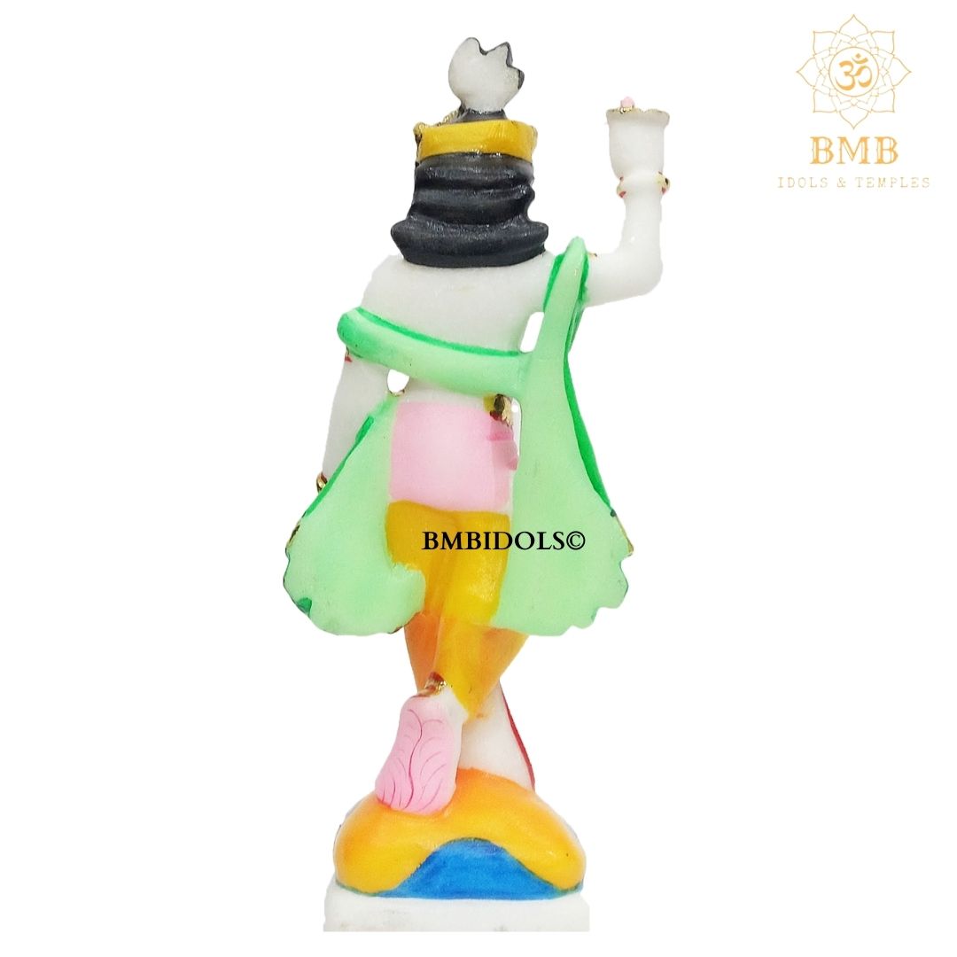 Marble Chakradhari Krishna Statue in small size for Home and Temples
