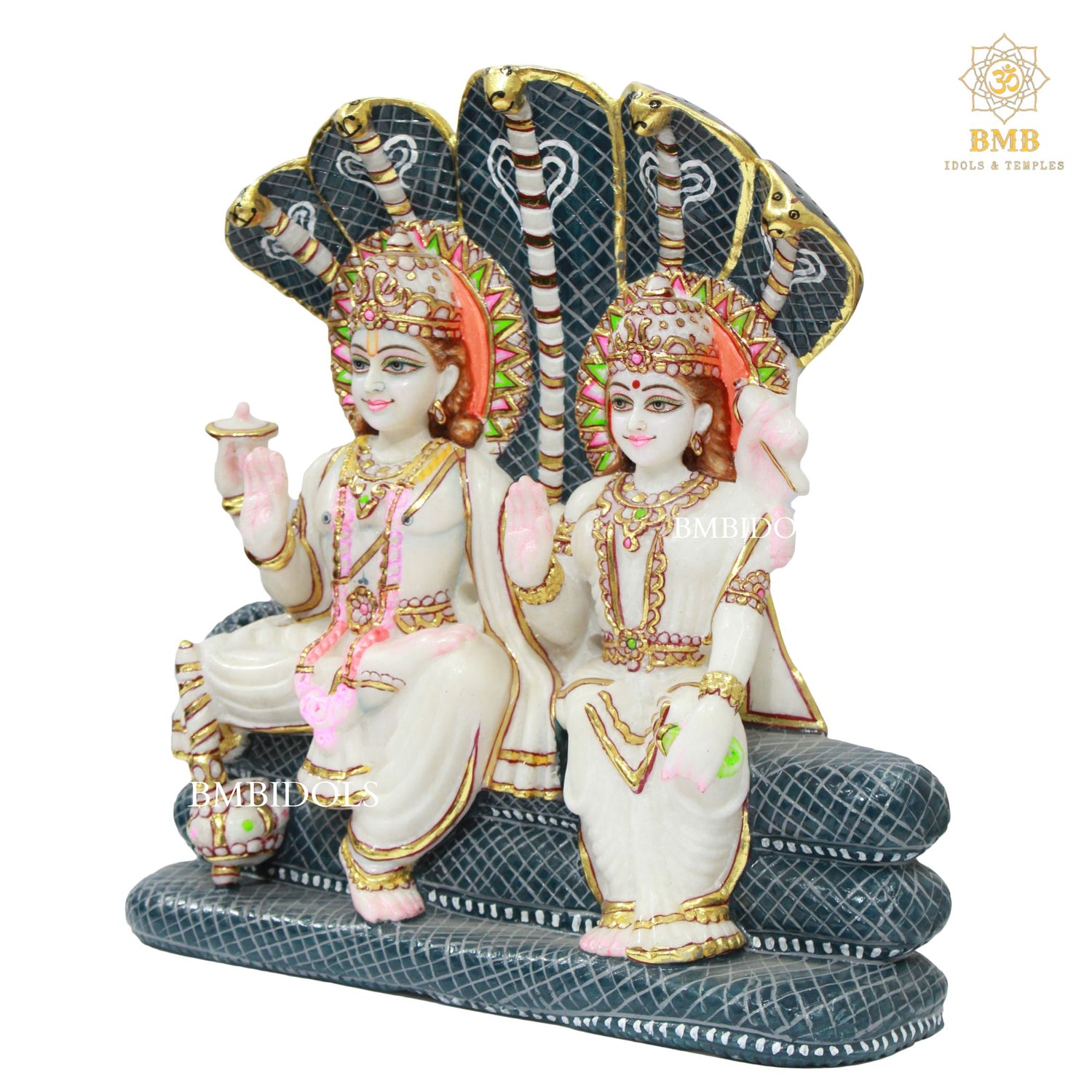 Marble Vishnu Lakshmi Statue 