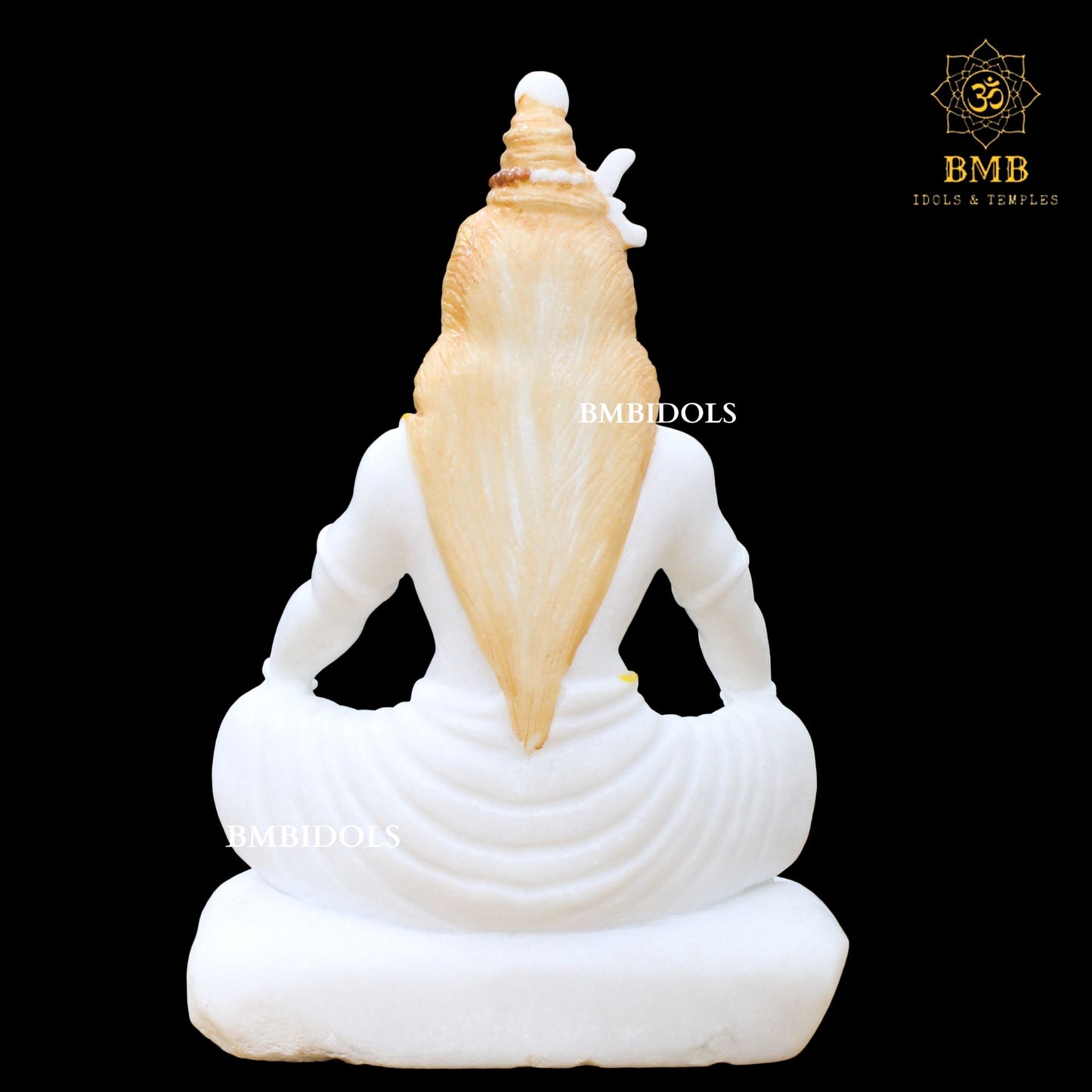 Two Hands Marble Shiva Statue in 15inches for Homes and Temples