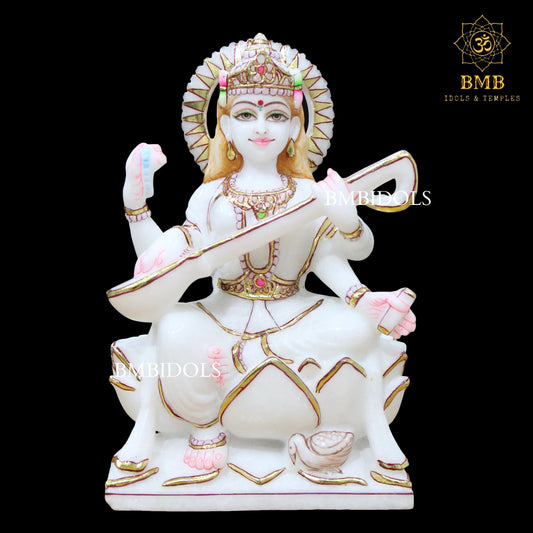 Marble Saraswati Statue