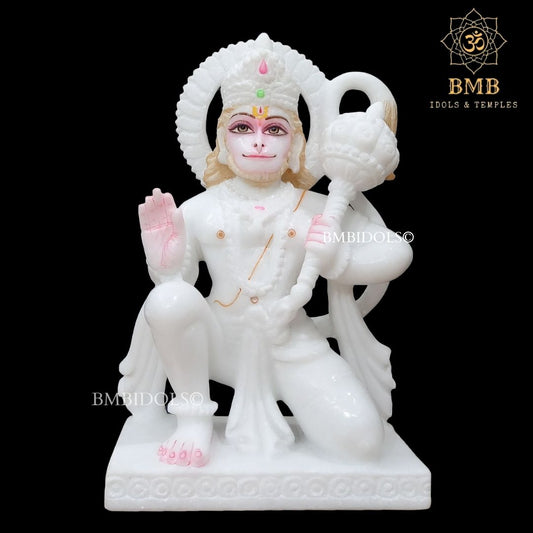 Marble Hanuman Statue in 12inch