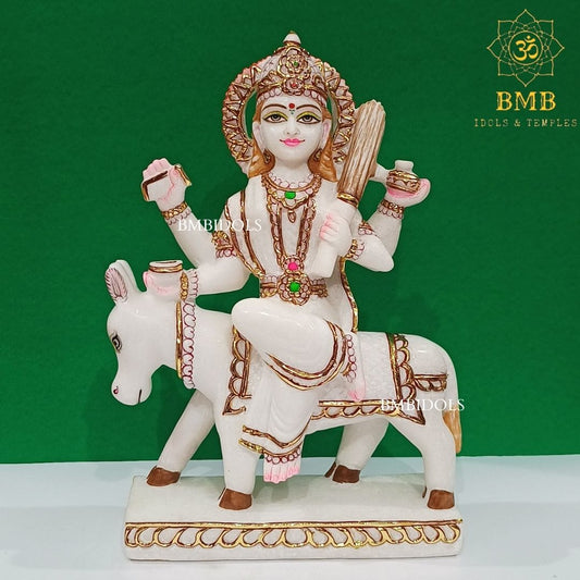 Marble Shitala Mata Murti made in Makrana Marble in 15inches