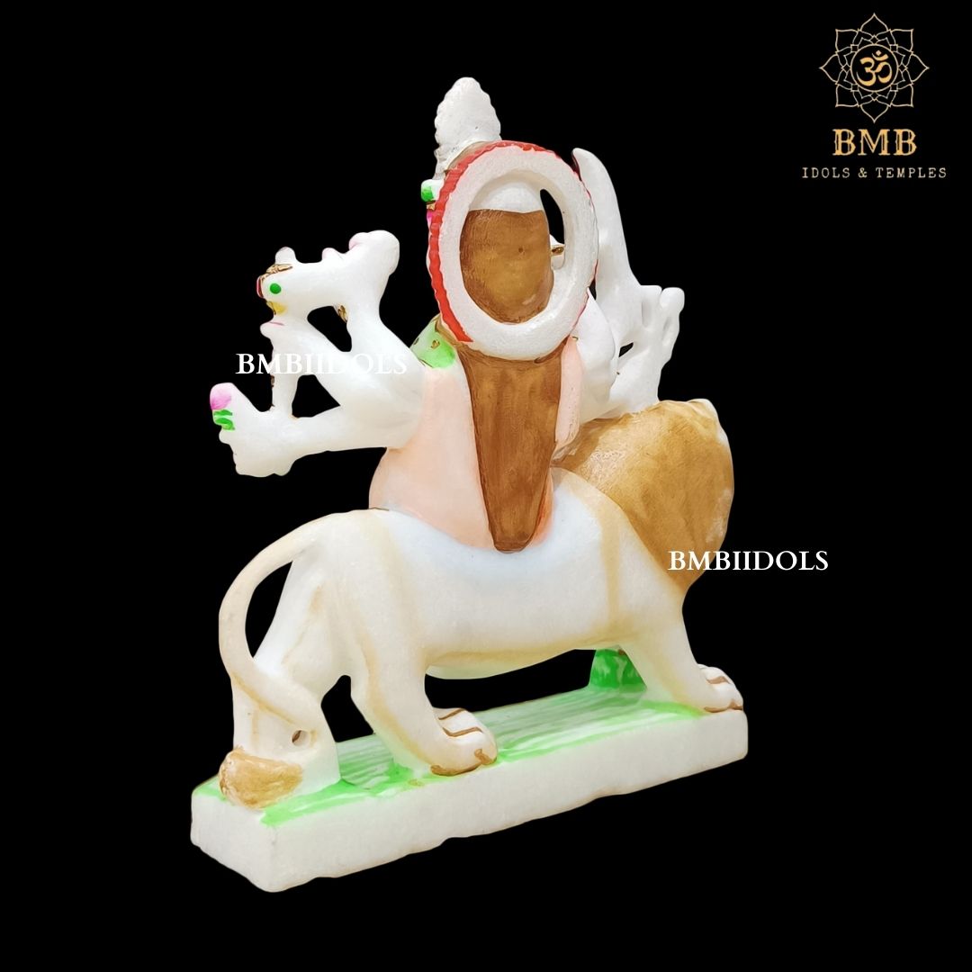 Feather Marble Durga Maa Statue for Home and offices in Natural marble