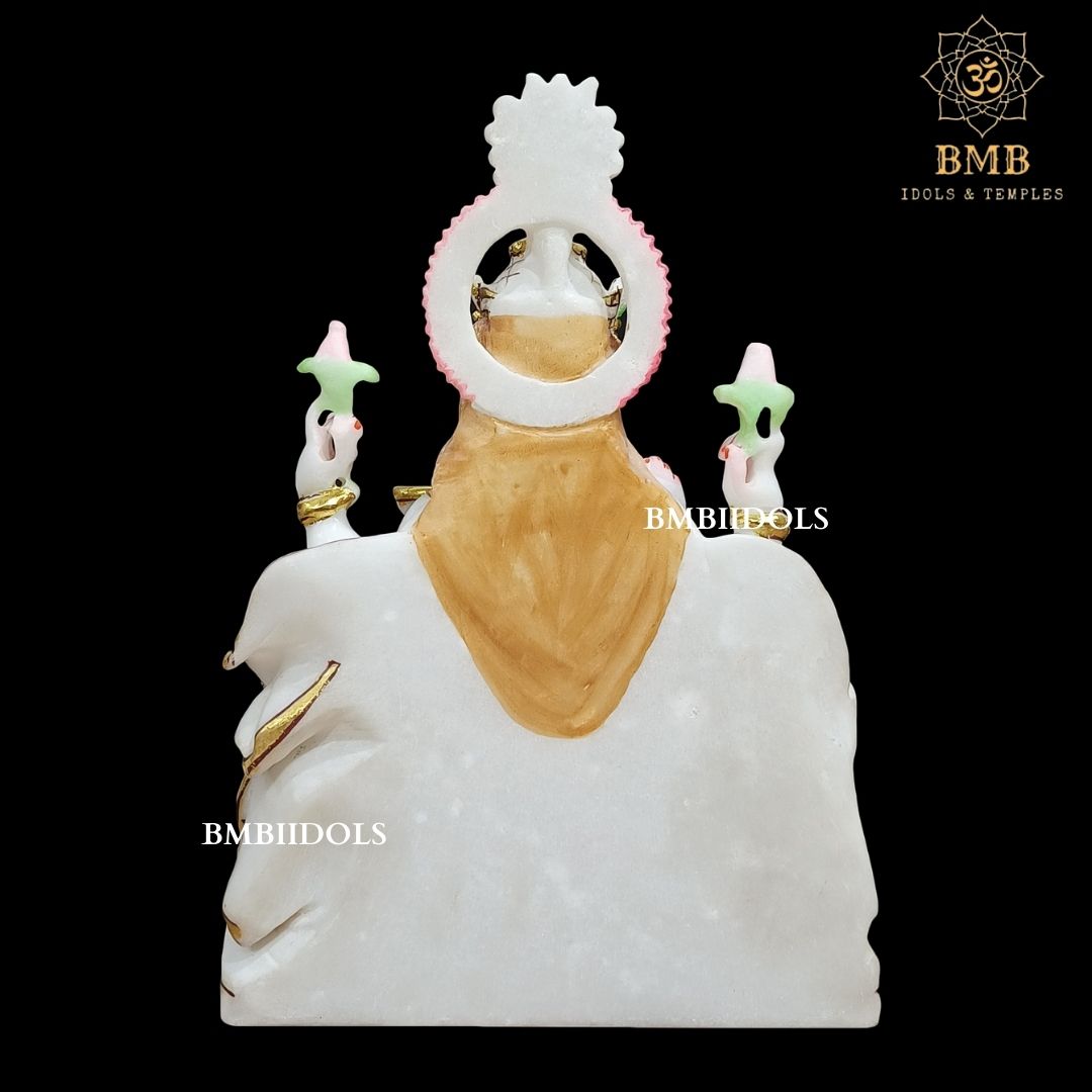 Marble Lakshmi Mata Murti made in Makrana Marble in 15inches for Home and Temples