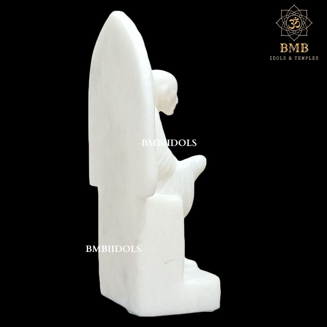 Singhasan Marble Sai Baba Murti made in Makrana Marble in 5inches