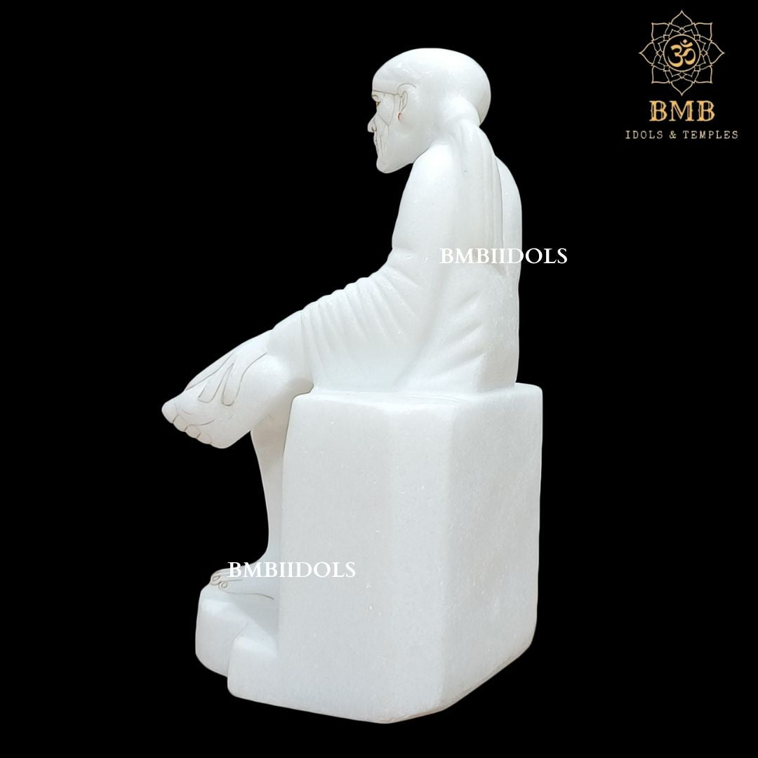 White Marble Sai Baba Murti for Home and Offices made in Makrana marble