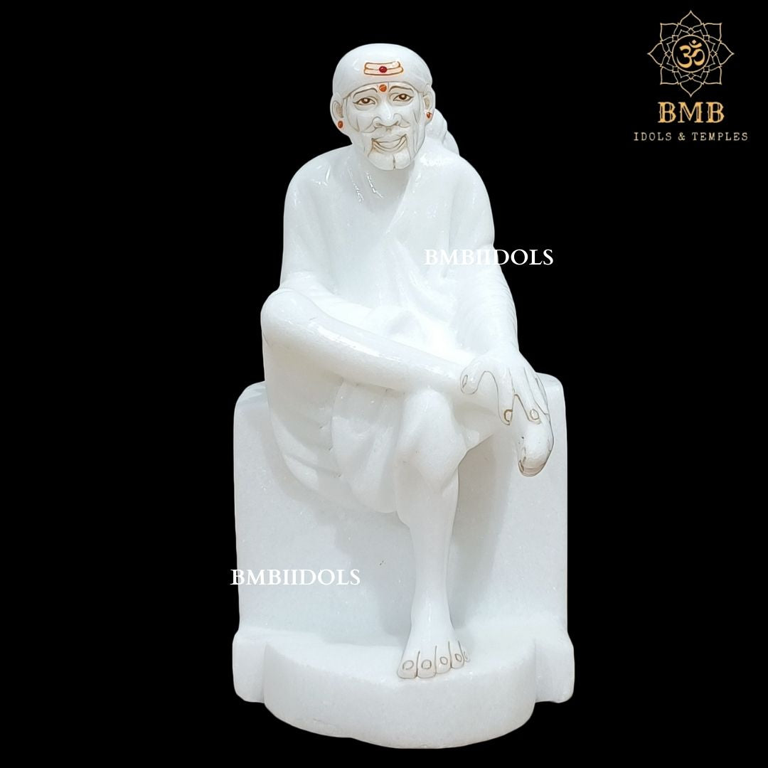 White Marble Sai Baba Murti for Home and Offices made in Makrana marble