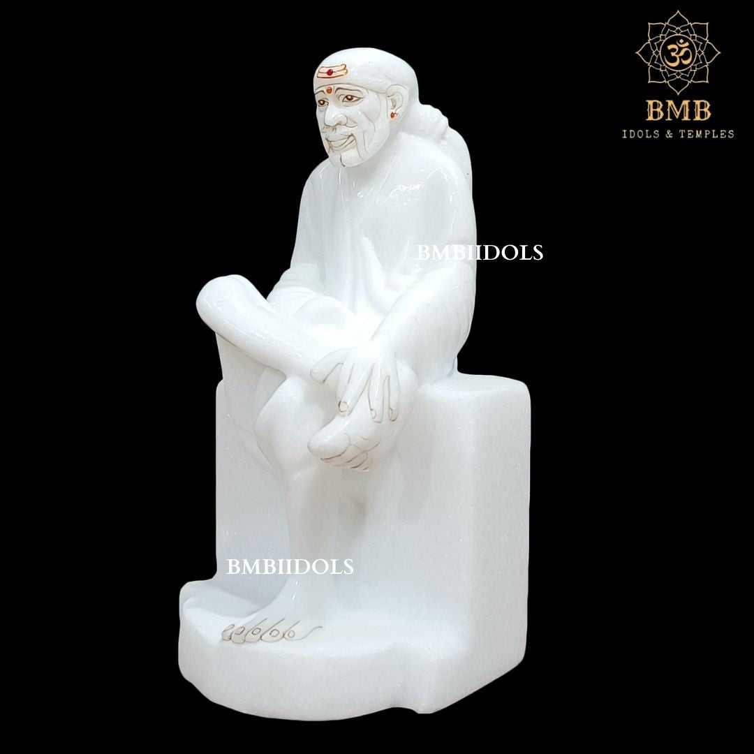 White Marble Sai Baba Murti for Home and Offices made in Makrana marble