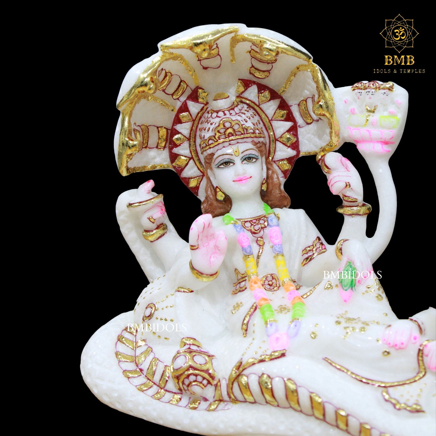 Marble Sheshsaiyaan Lakshmi Narayan Statue made in 11inches