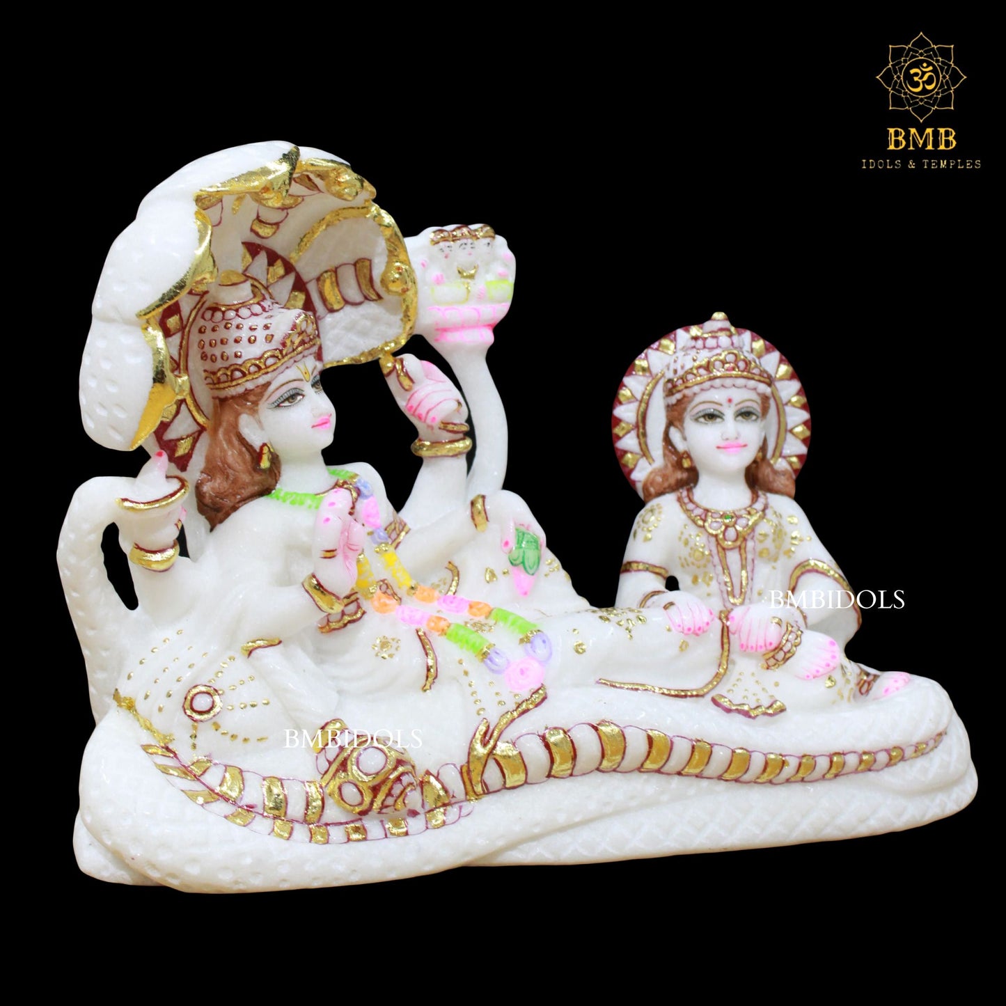 Marble Sheshsaiyaan Lakshmi Narayan Statue made in 11inches