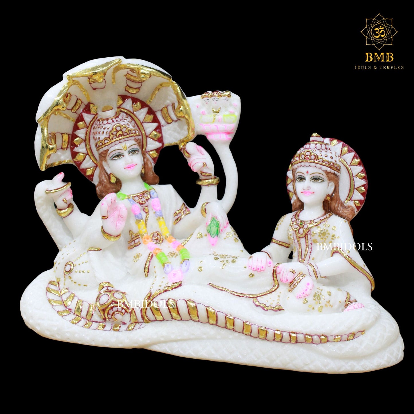 Marble Sheshsaiyaan Lakshmi Narayan Statue made in 11inches