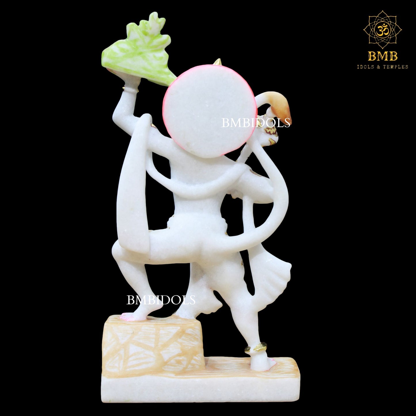 Marble Veer Hanuman Statue carrying Gada in Hand in 12inch
