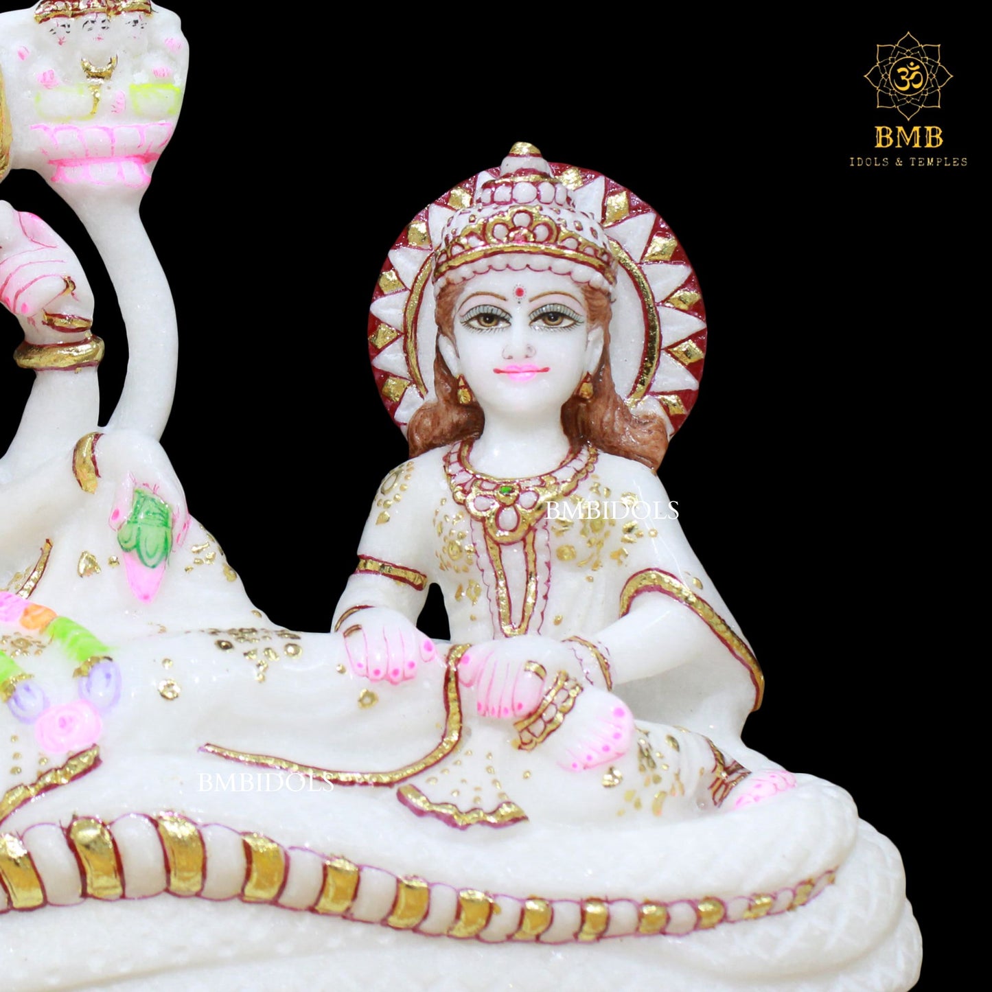 Marble Sheshsaiyaan Lakshmi Narayan Statue made in 11inches