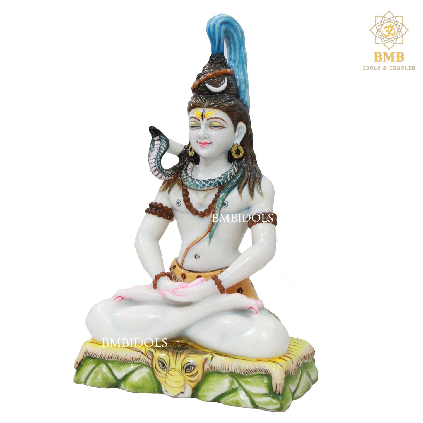 Meditation Marble Shiva Statue made in Makrana Marble in 18inches