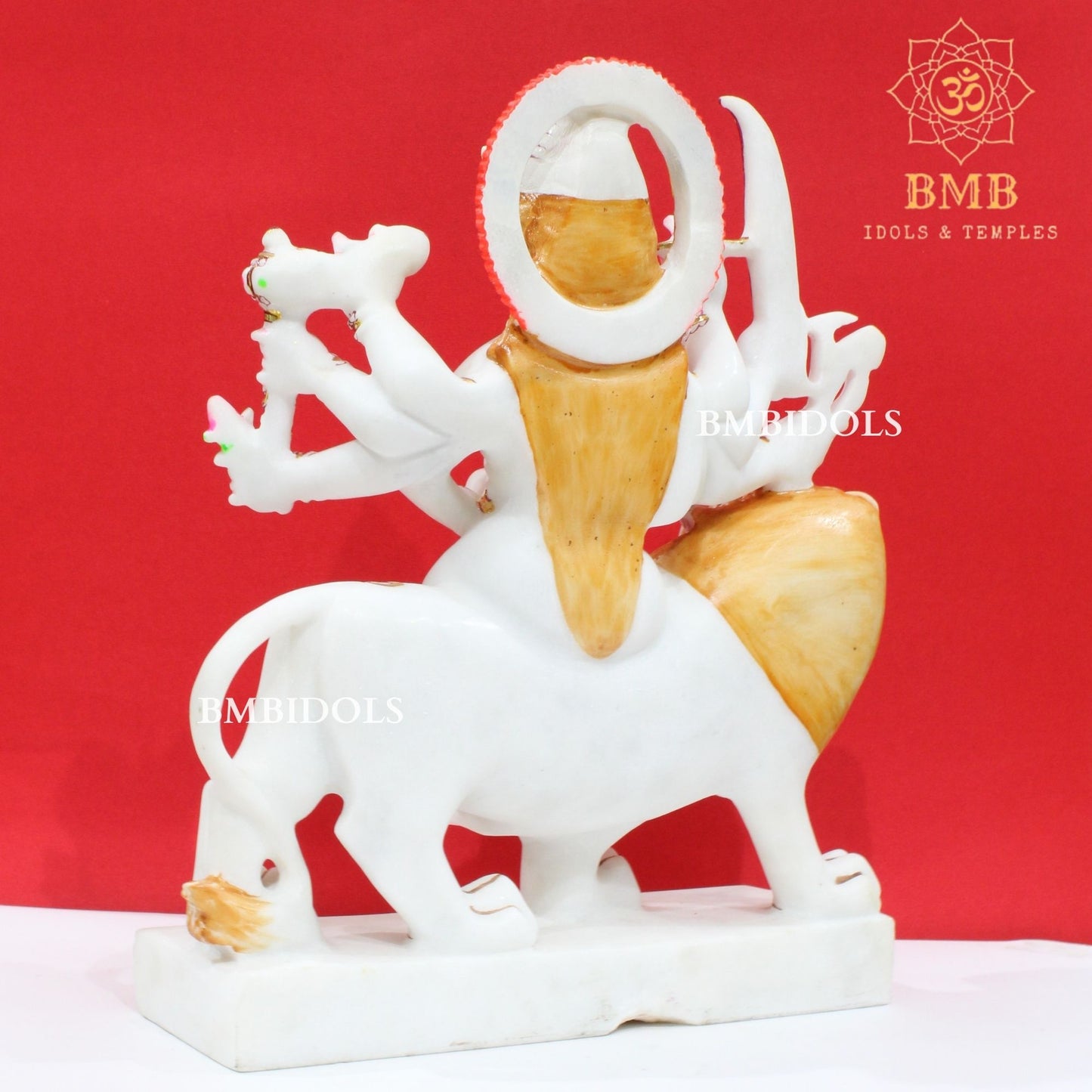 Marble Durga Mata Murti made in Makrana Marble in 15inches