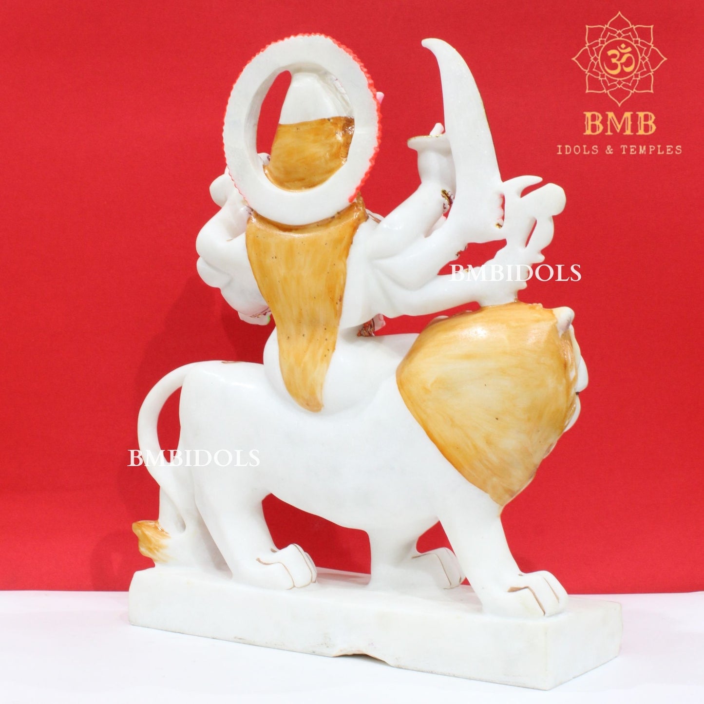 Marble Durga Mata Murti made in Makrana Marble in 15inches