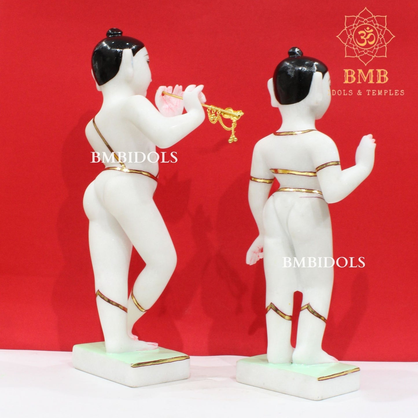 Marble Iskcon Radha Krishna Murti in Makrana Marble in 15inches