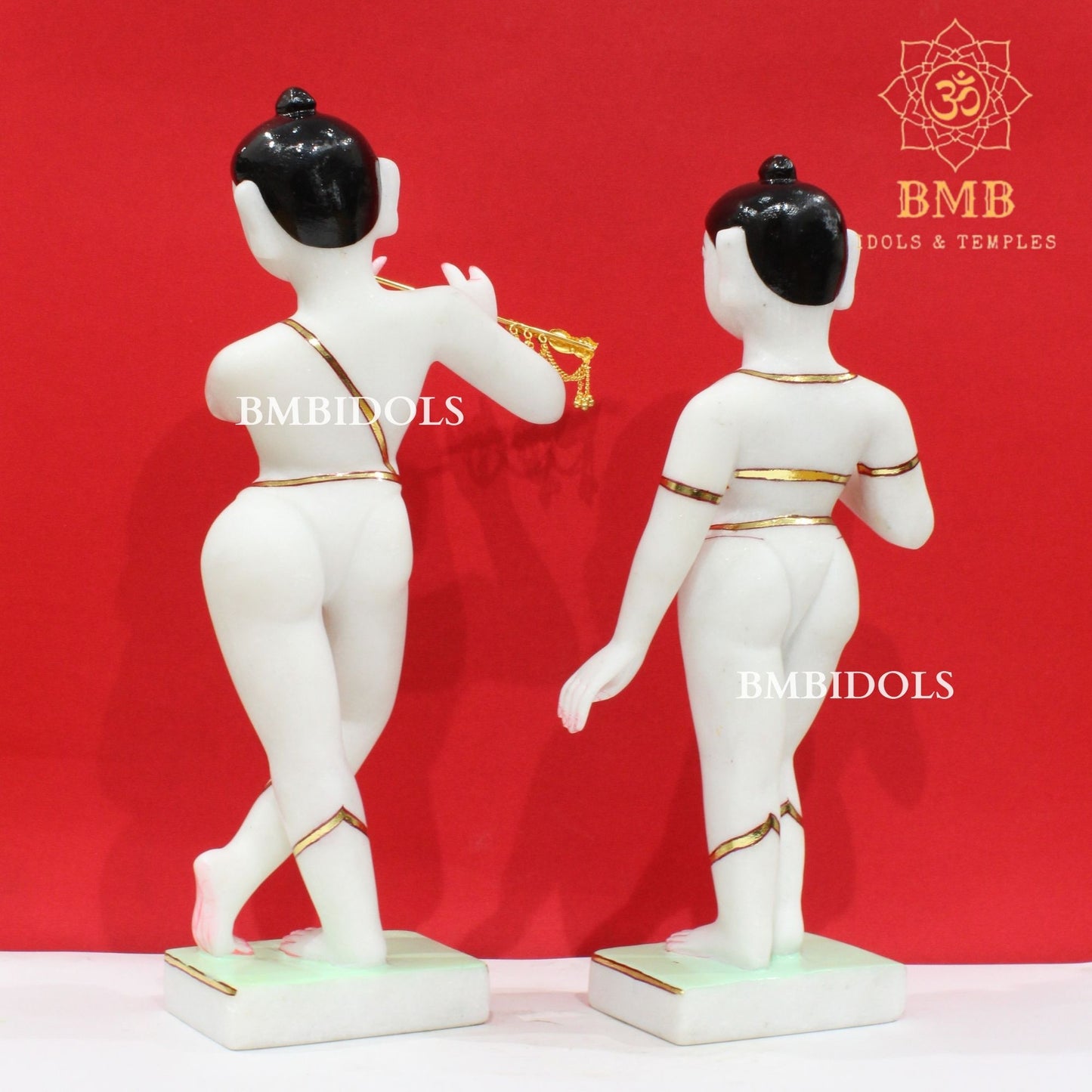 Marble Iskcon Radha Krishna Murti in Makrana Marble in 15inches