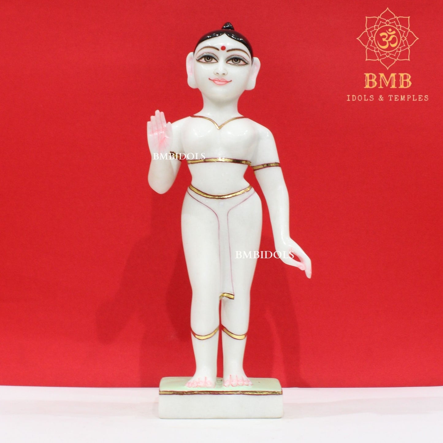 Marble Iskcon Radha Krishna Murti in Makrana Marble in 15inches