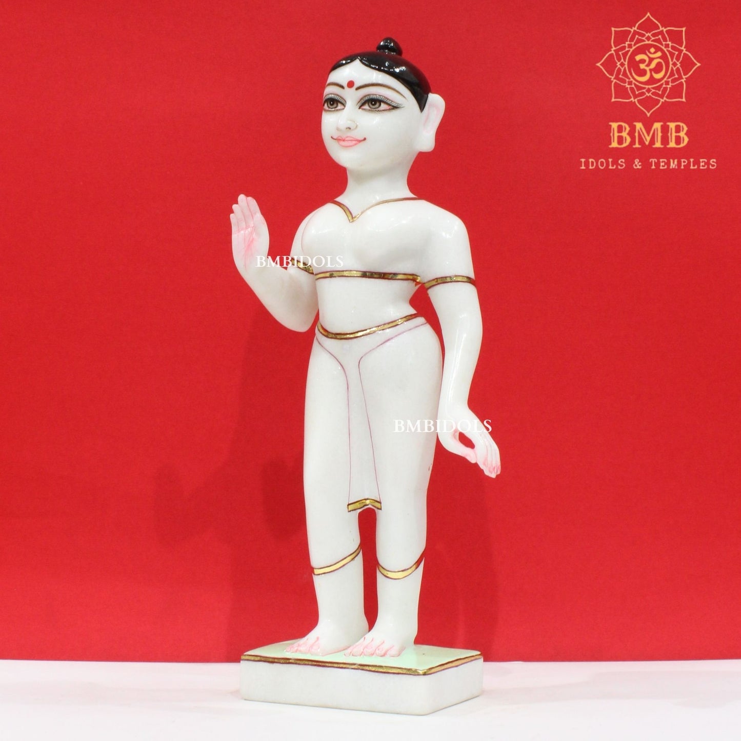 Marble Iskcon Radha Krishna Murti in Makrana Marble in 15inches