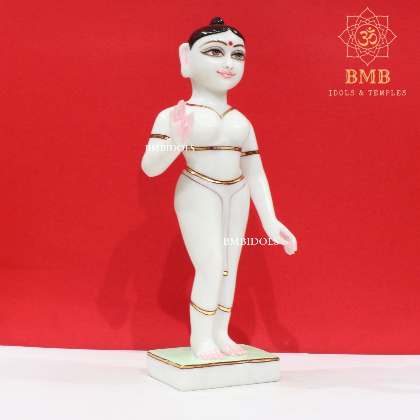 Marble Iskcon Radha Krishna Murti in Makrana Marble in 15inches