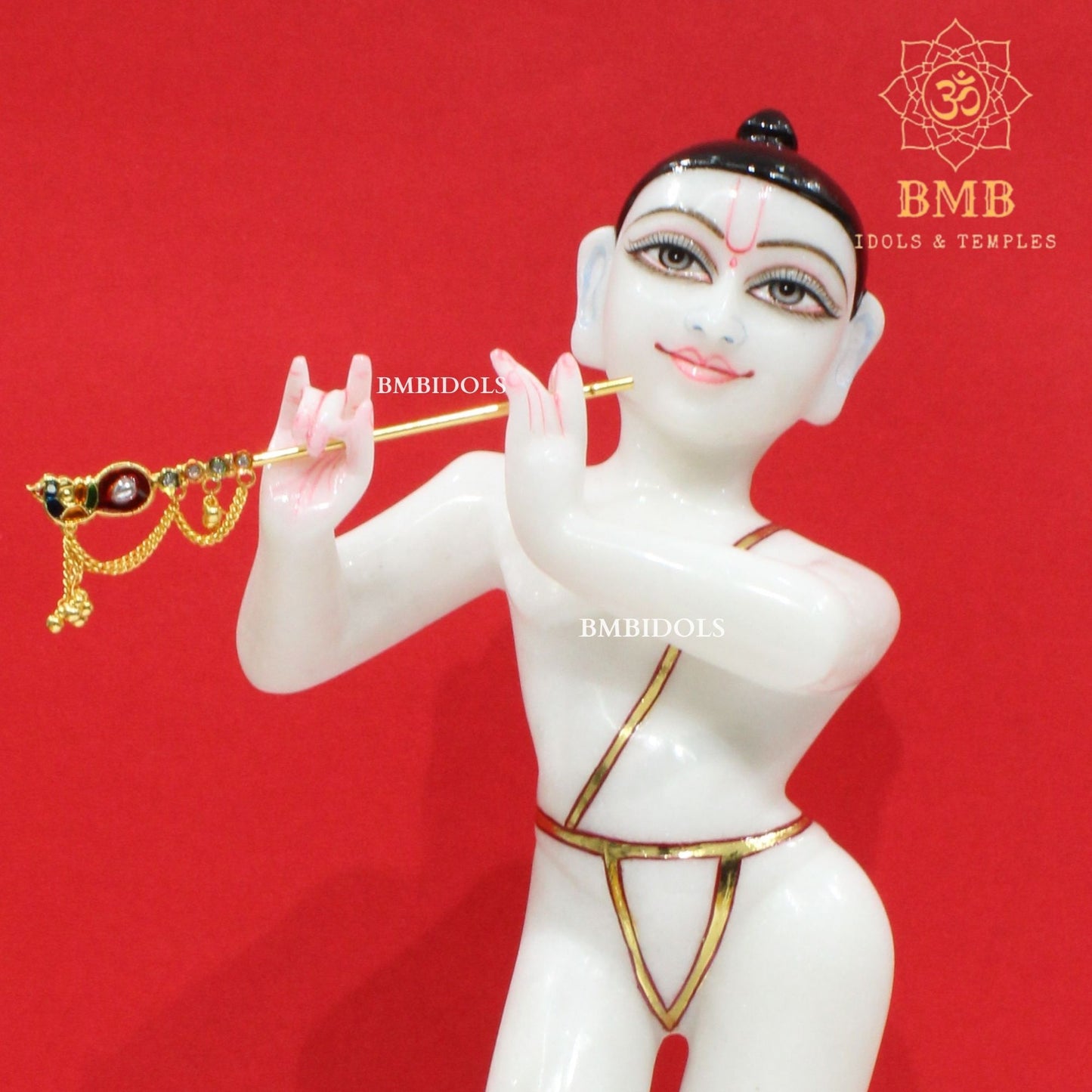 Marble Iskcon Radha Krishna Murti in Makrana Marble in 15inches